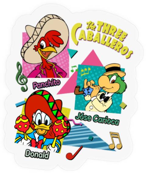 Disney The Three Caballeros Mexico Stickers, Three Caballeros Stickers