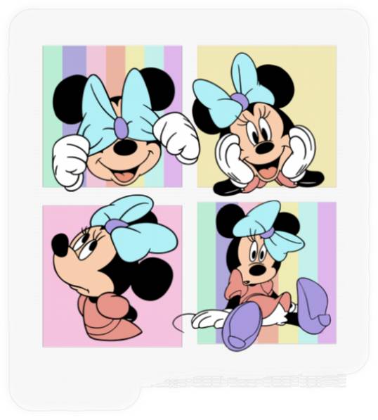 Retro Minnie Mouse Stickers, Minnie Mouse Trip Stickers, Disney Girl Trip Stickers
