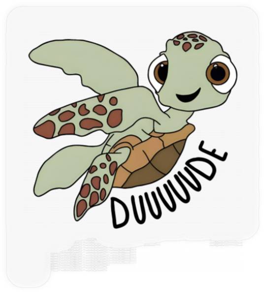 Disney Pixar Finding Nemo Squirt Dude Stickers, Finding Nemo Stickers