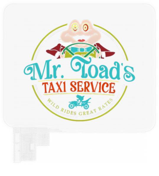 Disney Vintage Mr. Toad's Taxi Service Great Rates Stickers