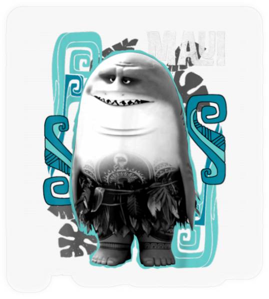 Disney Moana Maui Half Shark Stickers