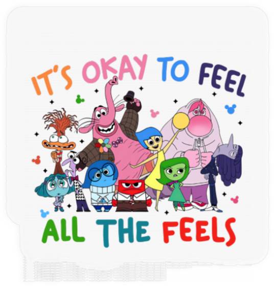 Today I Feel All The Feels Inside Out 2 Stickers, Disney Matching Stickers, Inside Out 2