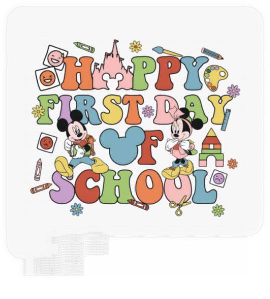 Happy First Day of School Disney Teacher Stickers, Disney Educator Back To School Stickers