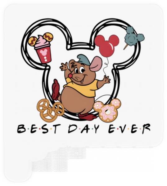 Best Day Ever Gus Gus Stickers, Disney Cinde Stickers