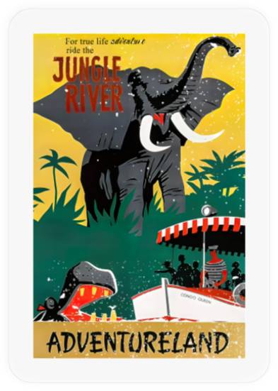 Jungle Cruise Stickers, Disney Jungle Cruise Ride Stickers