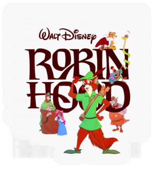Retro Disney Robin Hood 1973  Stickers, Robin Hood Stickers