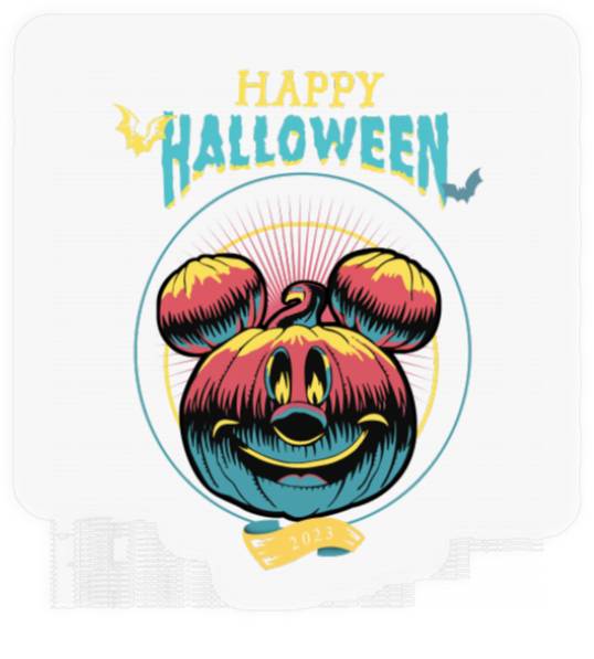 Disney Parks 2023 Happy Halloween Mickey Pumpkin Stickers