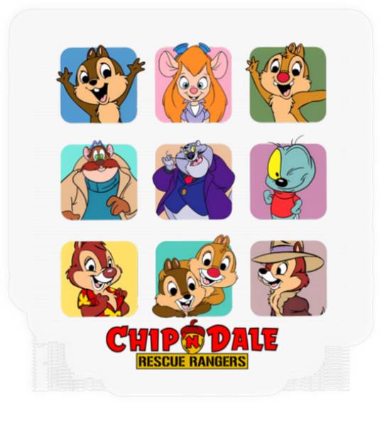 Disney Chip and Dale Rescue Rangers  Stickers, Disney Portrait