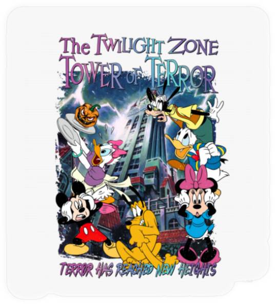Mickey and Friends The Twilight Zone Tower Of Terror Disney Hollywood Tower Hotel Stickers