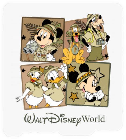 Disney Animal Kingdom Stickers, Mickey Animal Kingdom Stickers, Animal Kingdom Family Matching Stickers