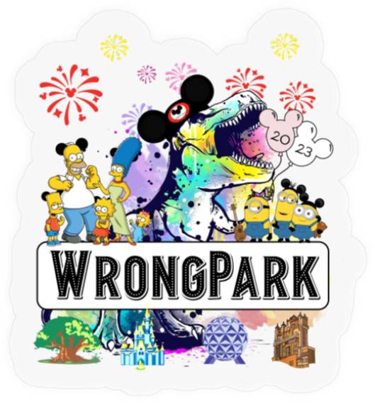 Wrong Park Tyrannosaurus 2023 Disney Stickers