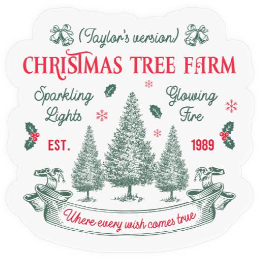 Discover Taylor Taylor version Eras tour Christmas Tree Farm Stickers TS Album Stickers