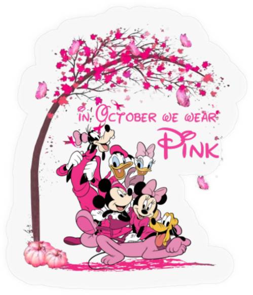 Disney Breast Cancer Awareness Stickers, Pink Ribbon Stickers, Support Cancer Stickers