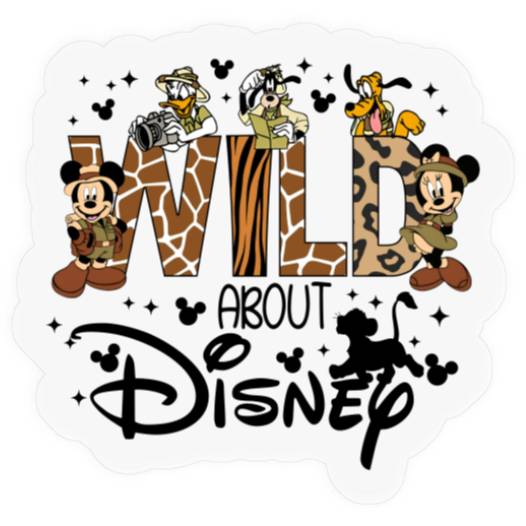 BM Retro Wild About Disney Stickers, Disney Animal Kingdom Stickers,
