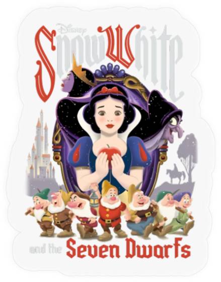 Retro Disney Snow White And The Seven Dwarfs Stickers, Disney Snow White Stickers