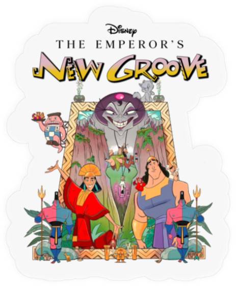 Retro Disney The Emperors New Groove Stickers, The Emperors New Groove Stickers