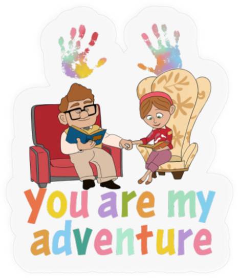 Disney Movie You Are My Adventure Stickers, Disney Couple Carl and Ellie Stickers