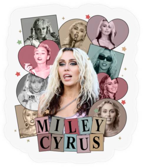 Miley Cyrus Eras Tour Stickers, Vintage Miley Cyrus Stickers