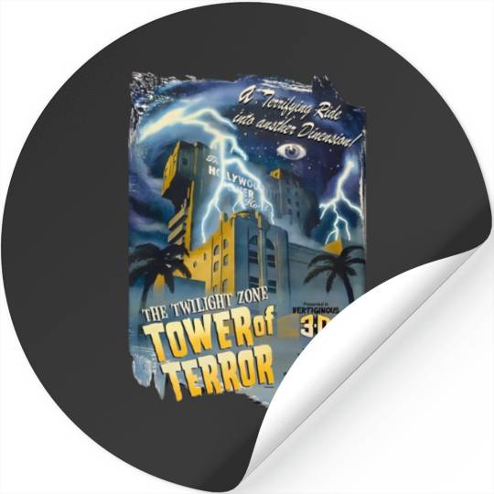 Retro Mickey And Friends Tower Of Terror Stickers, Mickey And Friends Stickers,  Disney Matching Trip 2024 Stickers.