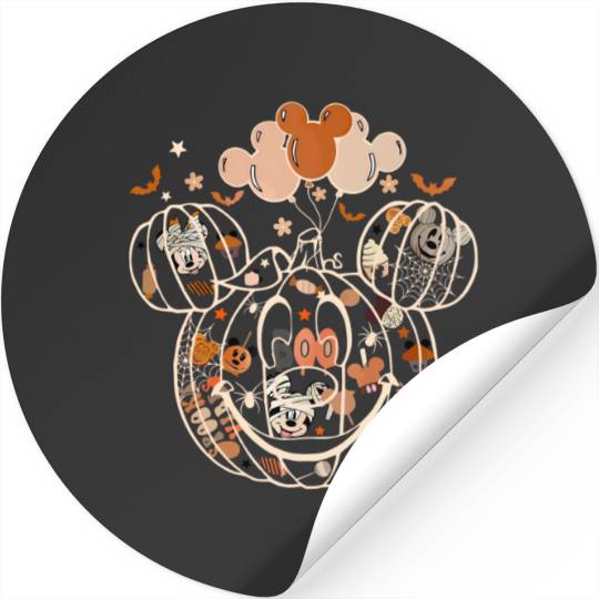 Mickey Pumpkin Halloween Stickers, Disney Spooky Season Halloween Stickers, Disney Halloween Trip Stickers, Disney Fall Stickers, Disney Pumpkin Stickers