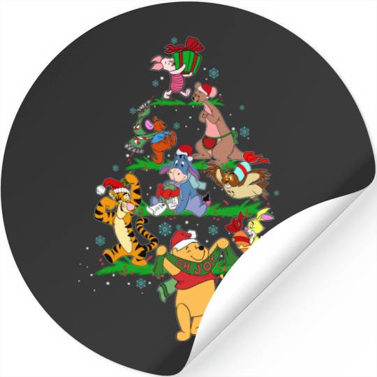 Winnie The Pooh Disney Christmas Tree Stickers, Vintage Disney Xmas Stickers
