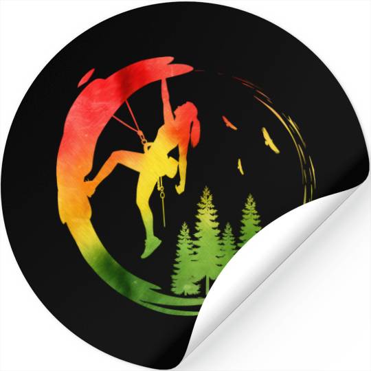 climb climbing rock climbing climber gift Stickers