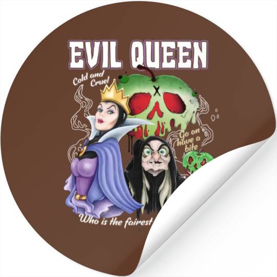 Vintage Retro Disney Villains The Evil Queen Stickers, Disney Princess Stickers