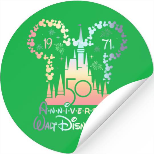 Mickey Ears Disney World 50th Anniversary Sticker Stickers