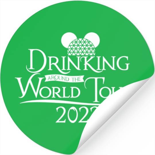 Drinking Around The World Stickers, Epcot Food and Wine Sticker, Epcot, Disney Stickers, Drinking World Tour 2022 Sticker
