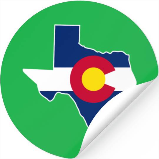 Texas State Colorado Flag Stickers