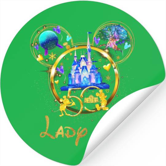 Walt Magic World 50th Anniversary Disneyworld Matching Family Stickers, Magic Kingdom Custom Stickers