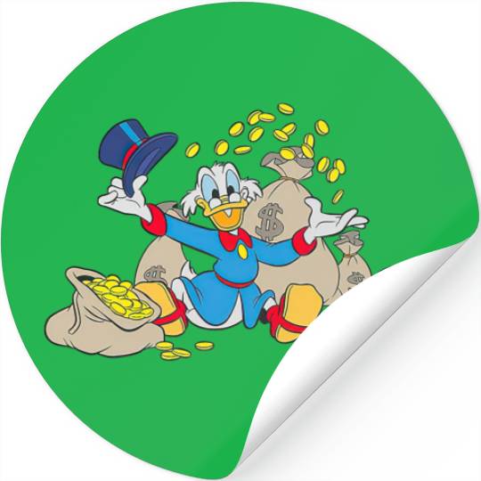 Disney Ducktales Scrooge McDuck Coins Stickers