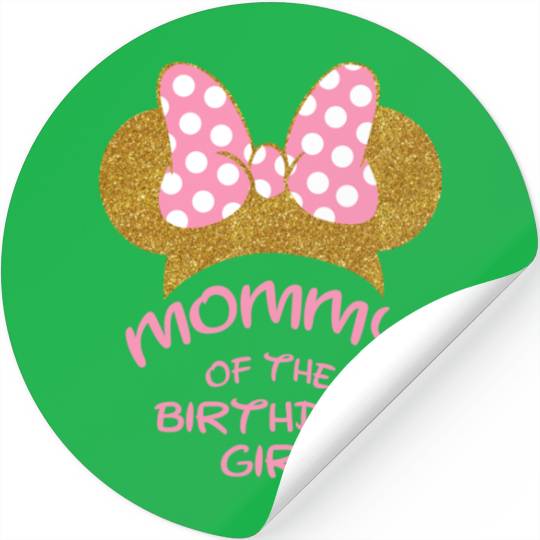 Minnie Mouse Birthday Stickers, Disney Family Matching Sticker, Custom Minnie Mouse Birthday Sticker