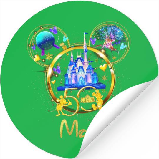 Walt Magic World 50th Anniversary Disneyworld Matching Family Stickers, Magic Kingdom Custom Stickers