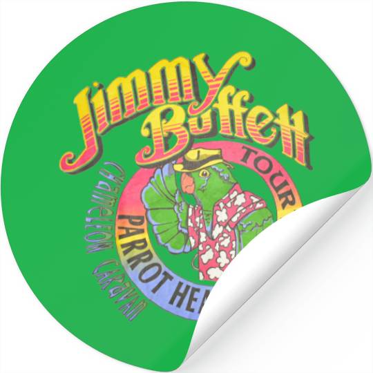 Vintage 1993 Jimmy Buffet Parrot Head Tour Stickers / Streetwear / Tropics Sticker / Vacation Sticker / Travel & Tourism / Margaritaville
