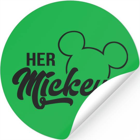 His Minnie & Her Mickey Stickers - Disney Couples Sticker - Cute Disney Matching Stickers - Minnie Mickey Couple Custom Sticker