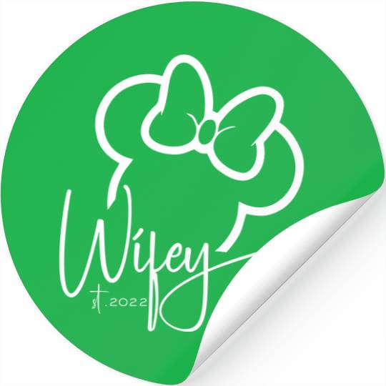 Wifey and Hubby Disney Anniversary Couples Matching Stickers