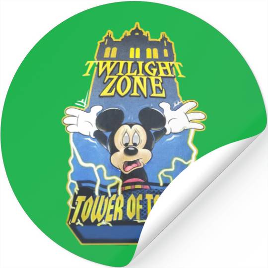 Vintage 90s Disney Mickey Thunder Tower of Terror Stickers