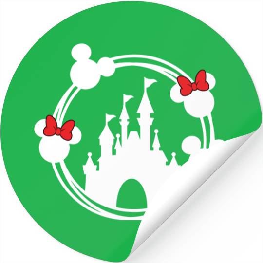 Disney Castle Minnie Mickey Ears Stickers, Disneyland Vacation Stickers