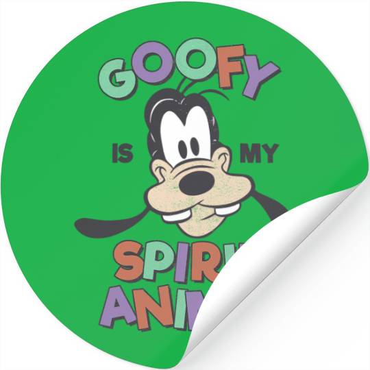 Disney Mickey And Friends Goofy Is My Spirit Animal Stickers Unisex Adult Stickers Kid Sticker Gift for Birthday Hoodie Sweatshirt Toddler Sticker