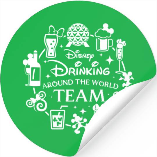 Drinking Around the World Stickers, Disney Drinking Team Stickers, Epcot Food and Wine Stickers
