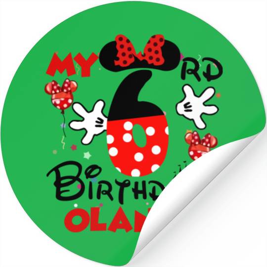 Minnie Mickey Birthday Sticker, Disney Family Birthday Stickers, Disney Birthday Matching Stickers, Disney Birthday Boy/Girl Sticker, Disney Party