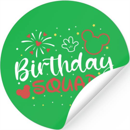 Birthday Squad Stickers Mickey Mouse Stickers, Disney Squad Sticker, 2021 Disney Stickers, Matching Disney Family Stickers, Minnie mouse Brithday Girl
