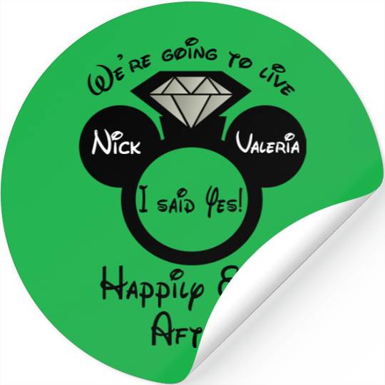 Disney Engagement Sticker, Newly Engaged Stickers, Disney Wedding, Disney proposal, Newly Weds