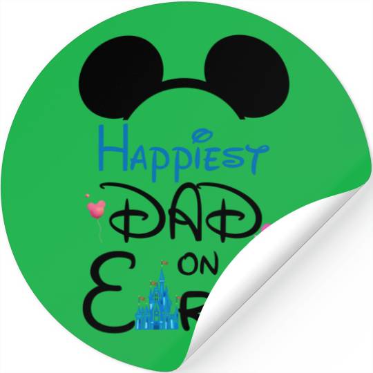Happiest Mom And Dad On Earth Disney Sticker, Family Disneyland Stickers