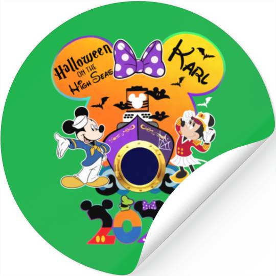 Discover Disney Halloween On The High Seas Sticker, Disney Halloween Cruise Stickers