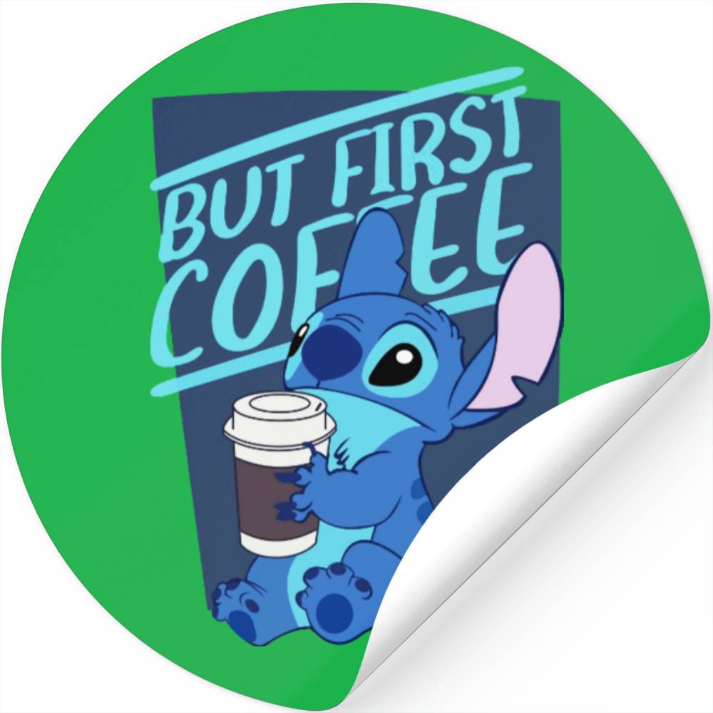 But First Coffee Stitch Stickers, Disney Stickers