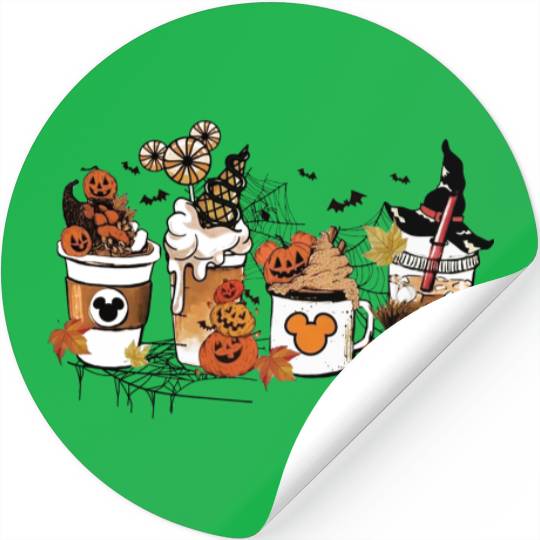 Disney Mickey Halloween Coffee Stickers