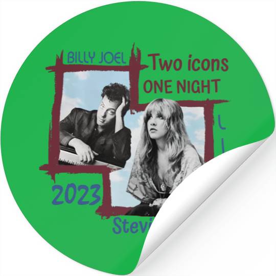 Billy Joel Stevie Nicks Stickers, Billy Joel Concert Stickers, Stevie Nicks Tour Stickers