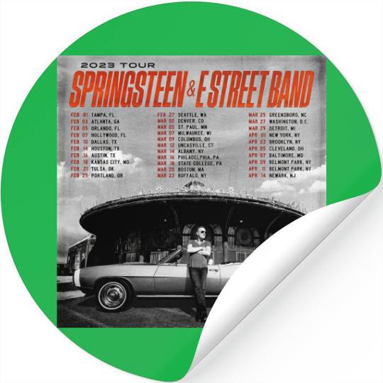 Bruce Springsteen 2023 Tour Stickers, Springsteen n E Street Band Tour Stickers, Rock Tour 2023 Stickers